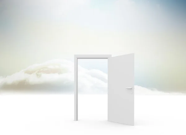 Opening door in sky — Stock Photo, Image