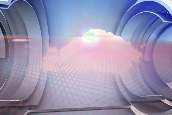 Chmura projekt futurystycznych konstrukcji — Zdjęcie stockowe