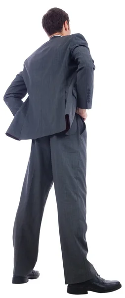 Businessman standing with hands on hips — Stock Photo, Image