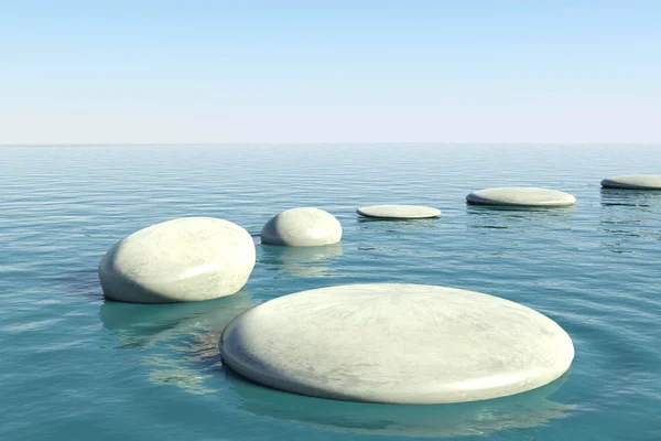 Piscina di roccia zen — Foto Stock