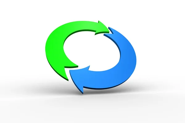 Blue and green arrow circle — Stock Photo, Image