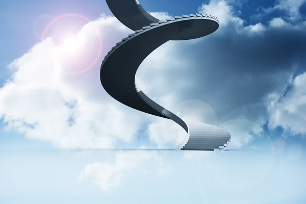 Winding staircase in the sky — Stock Photo, Image