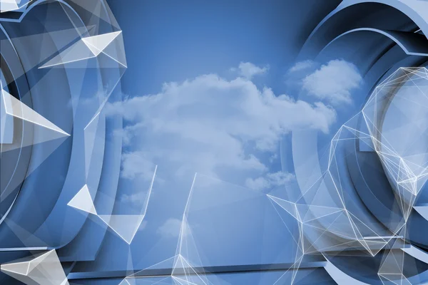 Blaues Wolkendesign in Struktur — Stockfoto