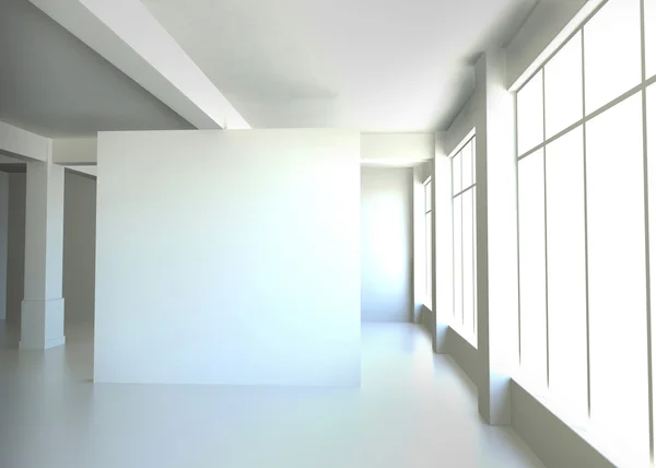 White room with windows — Stock Photo, Image