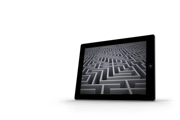Labirinto na tela do tablet — Fotografia de Stock