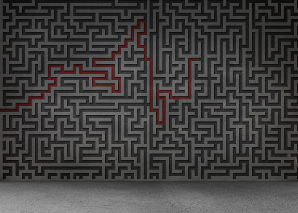 Labirinto cinzento — Fotografia de Stock