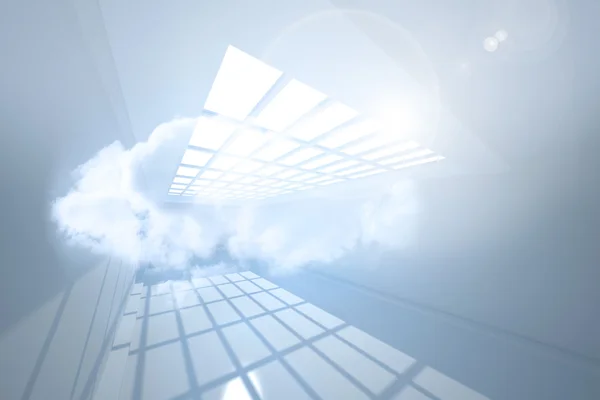 Pokój z holograficzne chmura — Zdjęcie stockowe