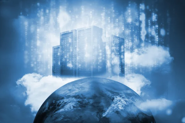 Server tower på jorden — Stockfoto