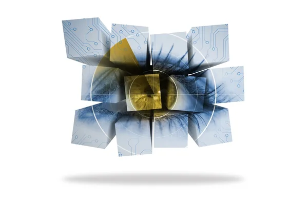 Eye on abstract screen — Stock Photo, Image