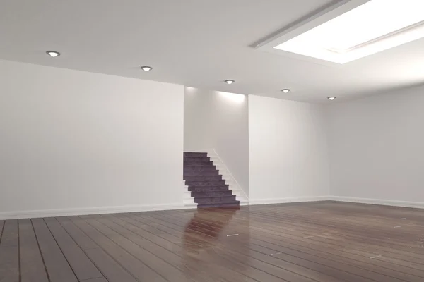 Escaleras púrpuras en una habitación luminosa — Foto de Stock