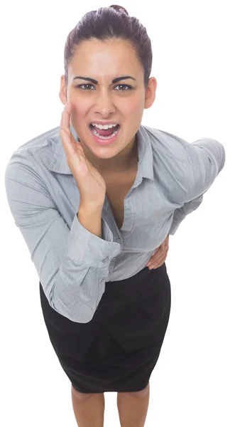 Businesswoman shouting — Stock Photo, Image