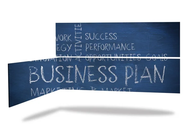 Business plan sullo schermo astratto — Foto Stock