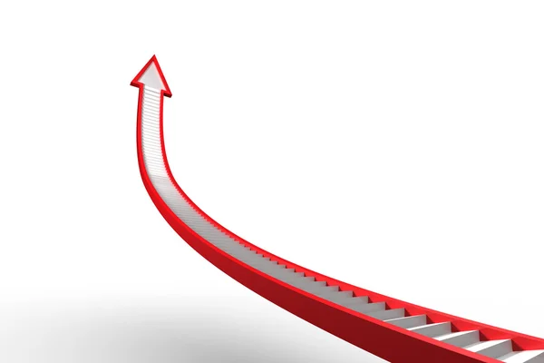 Red ladder arrow graphic — Stock Photo, Image