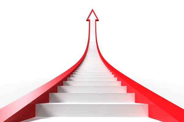 Red ladder arrow graphic — Stock Photo, Image