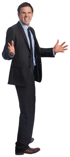 Stressed businessman gesturing — Stock Photo, Image