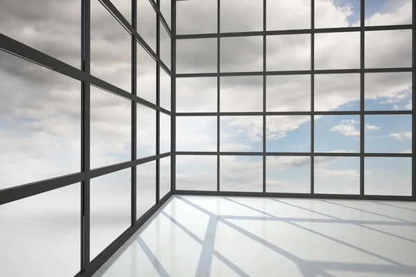 Blue sky seen through window — Stock Photo, Image