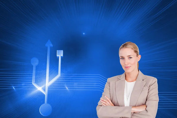 Female executive with folded arms — Stock Photo, Image