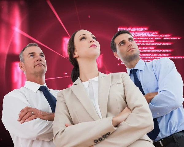 Serious work team posing together looking away — Stock Photo, Image