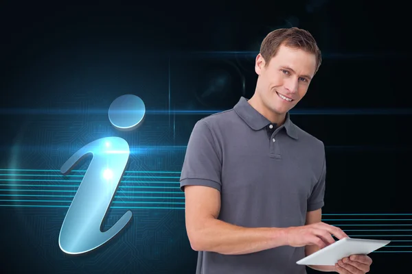 Man with tablet computer — Stock Photo, Image