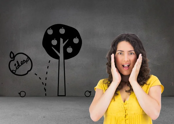 Disgusted casual young woman posing — Stock Photo, Image