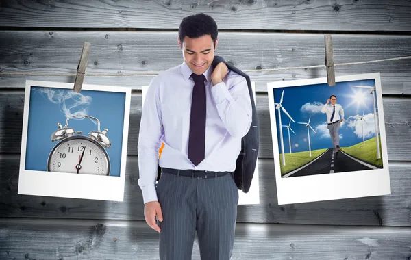 Smiling businessman standing — Stock Photo, Image