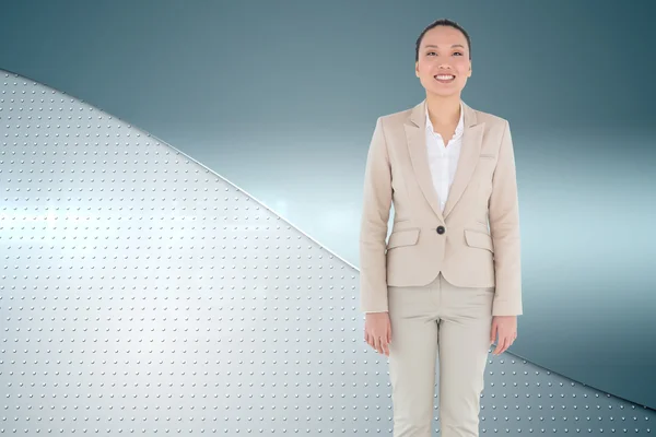 Immagine composita di donna d'affari asiatica sorridente — Foto Stock
