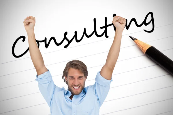 Man celebrating success — Stock Photo, Image