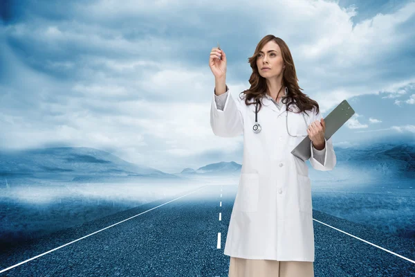 Stern doctor pointing — Stock Photo, Image