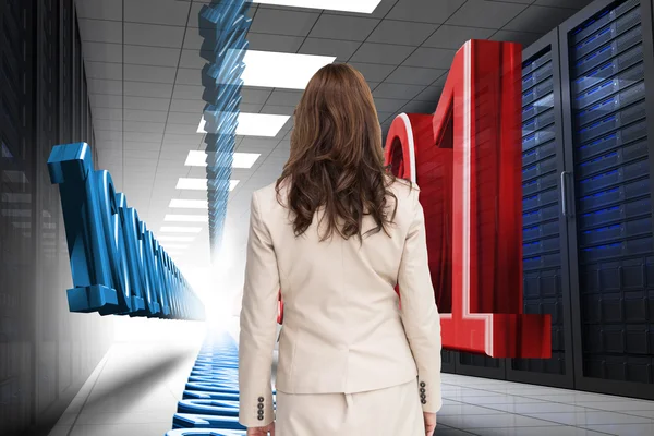 Composite image of classy businesswoman walking away from camera — Stock Photo, Image