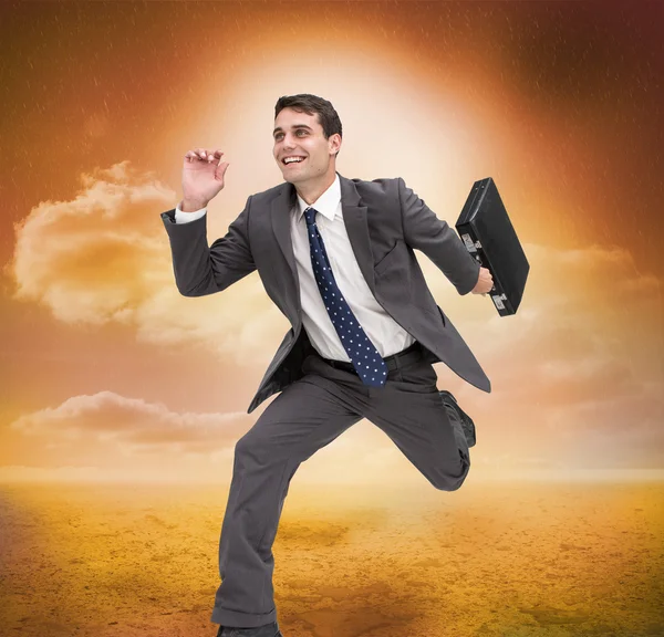 Alegre hombre de negocios en una furia — Foto de Stock