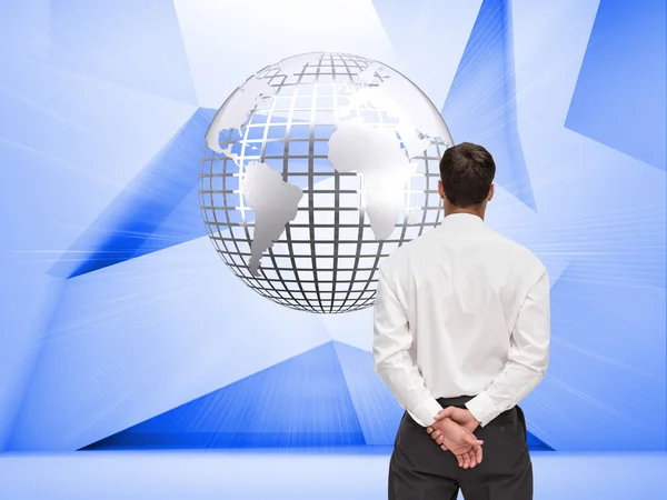 Composite image of businessman turning his back to camera — Stock Photo, Image