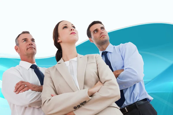 Equipo de trabajo posando juntos — Foto de Stock