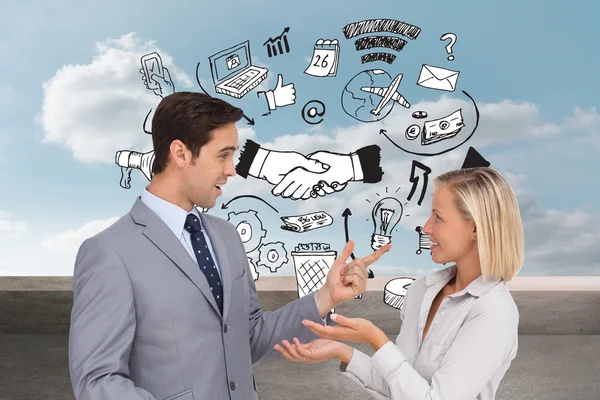 Business people meet each other — Stock Photo, Image