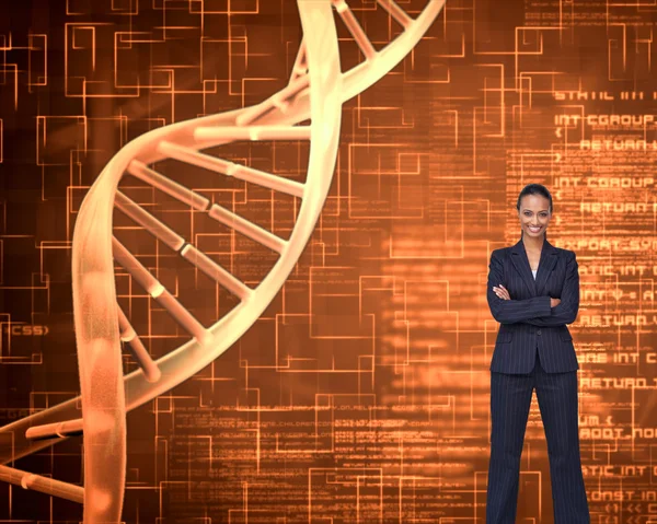 Confident businesswoman smiling at the camera — Stock Photo, Image