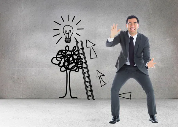 Immagine composita di un uomo d'affari stressato cattura — Foto Stock