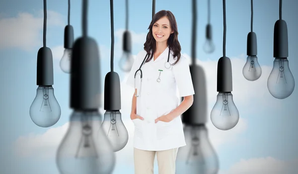 Confident and smiling woman doctor — Stock Photo, Image