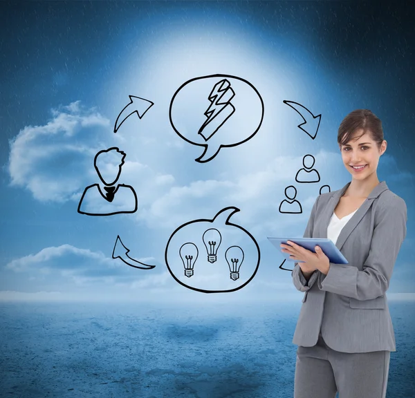 Businesswoman with tablet computer — Stock Photo, Image