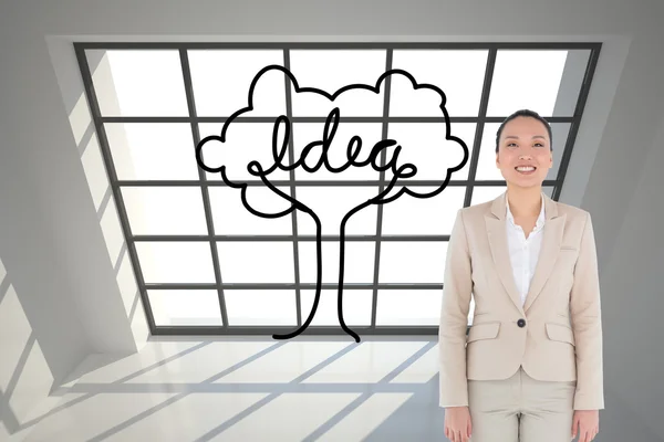 Composite image of smiling asian businesswoman — Stock Photo, Image