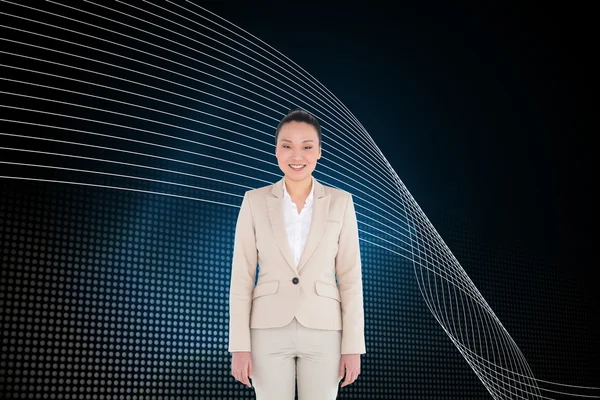 Image composite de souriante femme d'affaires asiatique — Photo