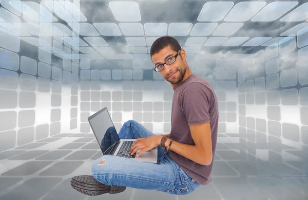 Man using laptop — Stock Photo, Image