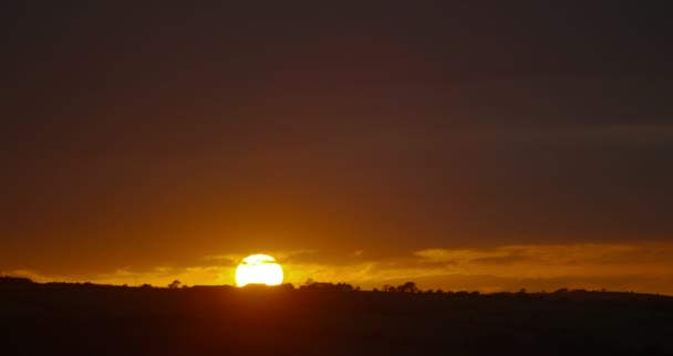 Incroyable lever de soleil sur les champs — Video