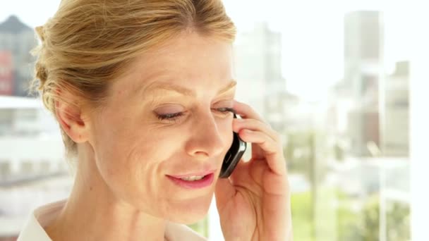 Mulher de negócios falando ao telefone — Vídeo de Stock