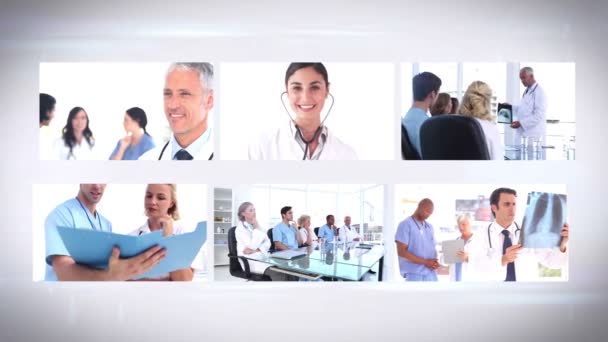 Montage des medizinischen Teams — Stockvideo