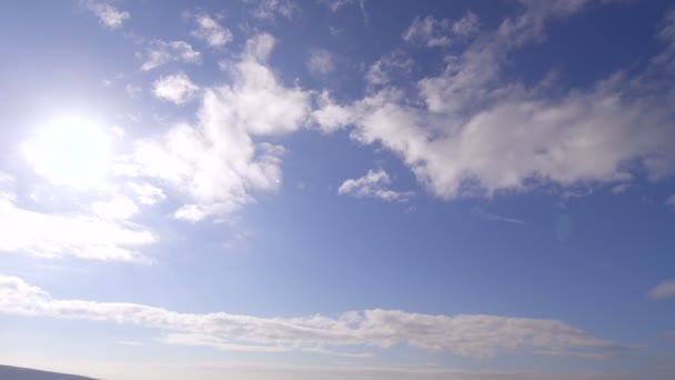 Panoramic shot of sky to coastline — Stock Video