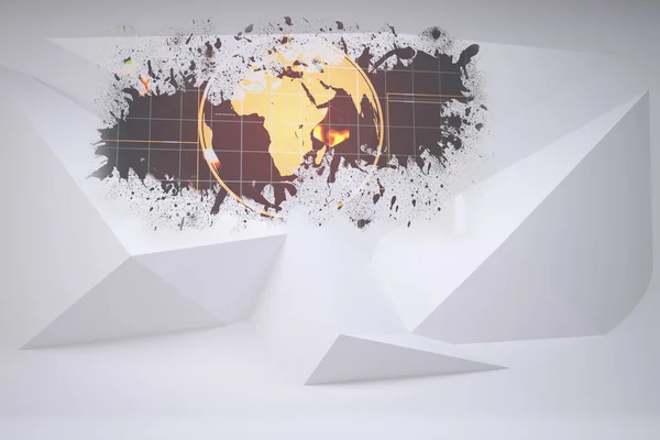 Splash showing earth graphic — Stock Photo, Image