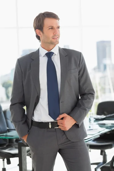 Handsome young businessman in office — Stock Photo, Image