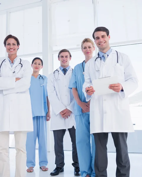 Young doctors standing together at hospital — Stock Photo, Image