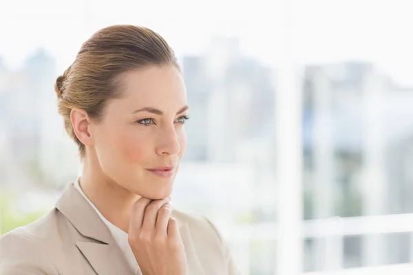 Close-up of a young businesswoman looking away — Stock Photo, Image