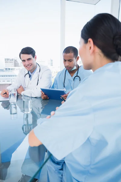 Doctors in a meeting at hospital — Stock Photo, Image