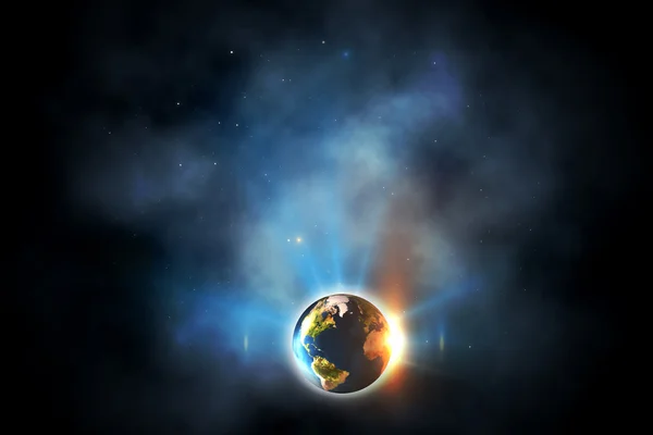 Glowing earth — Stock Photo, Image